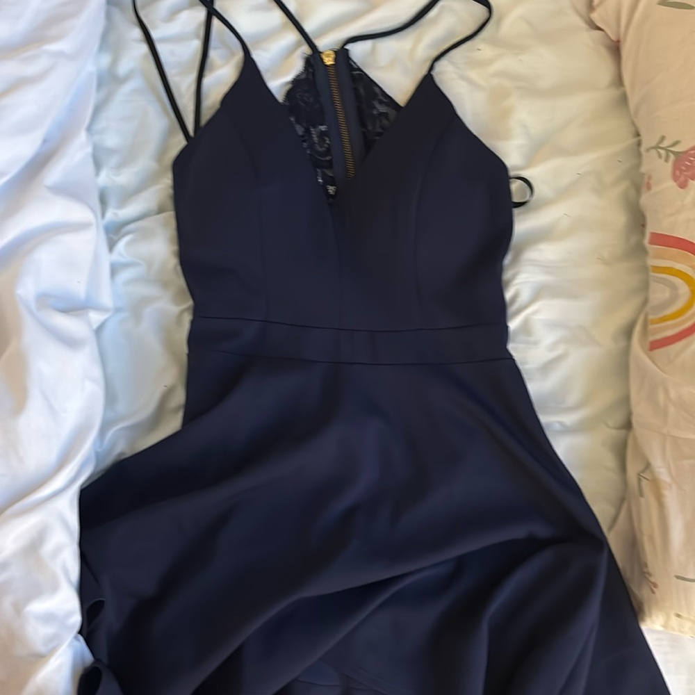 Dark blue prom dress